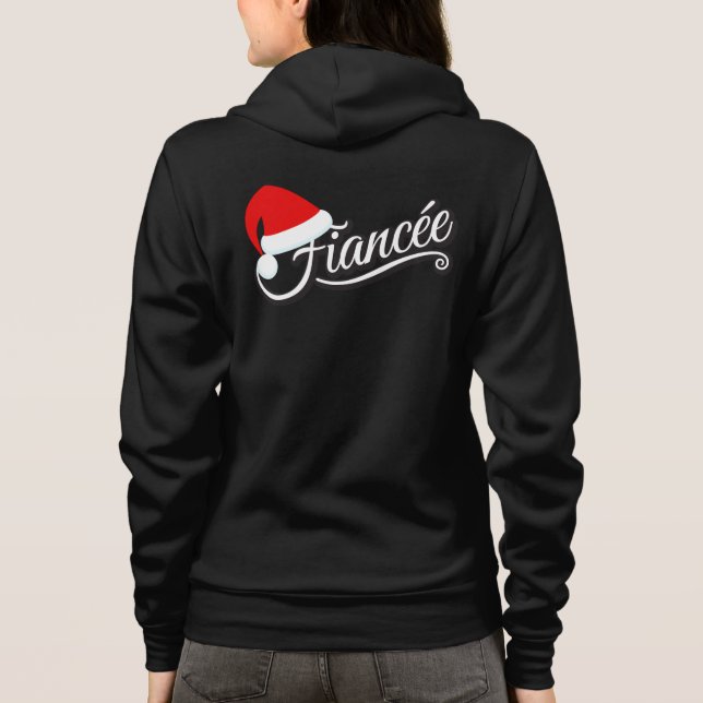 Santa Hat Fiancée Sweat Shirt black (Back)