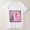 Santa Hat Flamingo Women's Curvy Size T-Shirt
