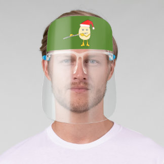 Santa Hat Flute Egghead Face Shield