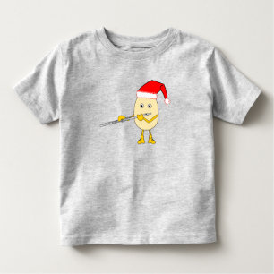 Santa Hat Flute Egghead Toddler T-shirt
