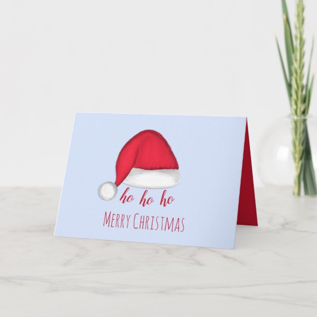Santa Hat Folding Greeting Card (Front)