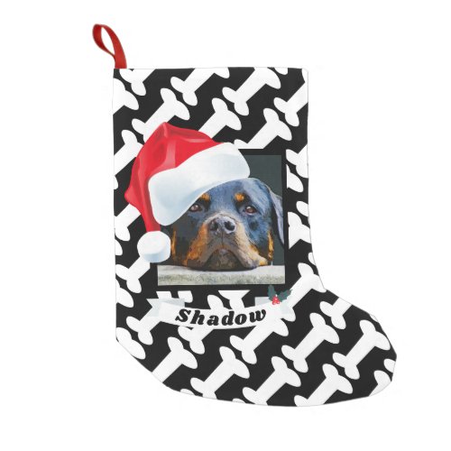 Santa Hat for Dog Personalized Photo Name Cute Small Christmas Stocking