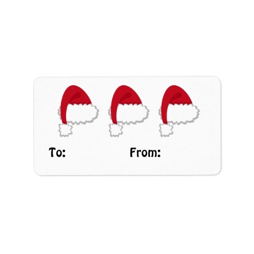 Santa Hat Gift Tag Labels HolidayZ