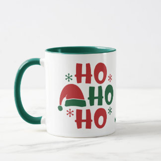 Santa Hat Ho Ho Ho Christmas Mug