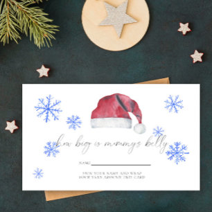 Santa hat - how big is mommy's belly  enclosure card