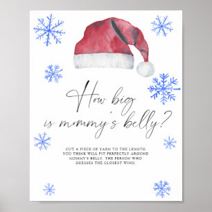 Santa hat - how big is mommy's belly game poster