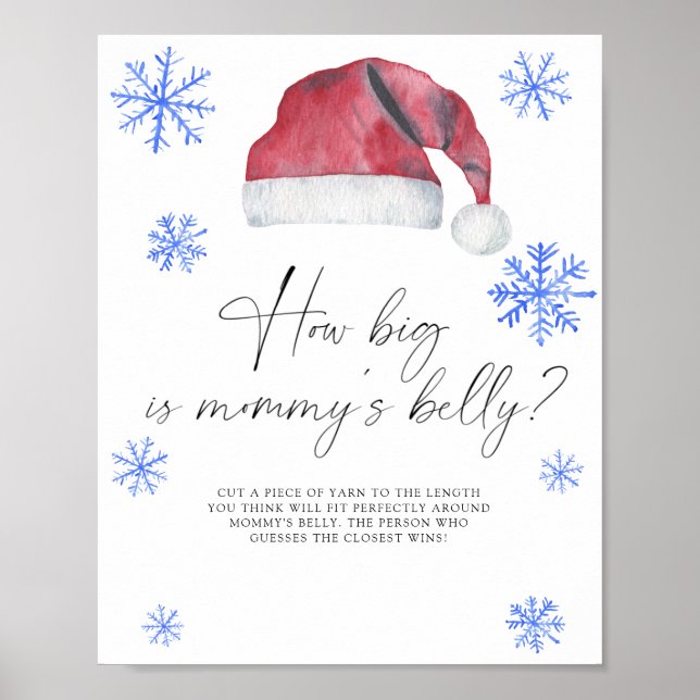 Santa hat - how big is mommy's belly game poster (Front)