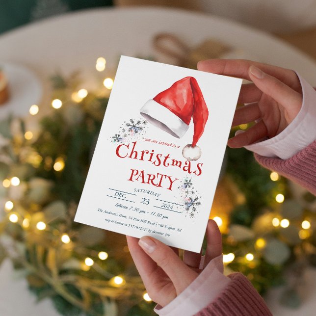 Santa Hat I Christmas Party Invitation (Creator Uploaded)