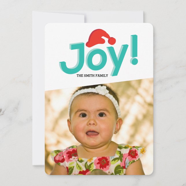 santa hat & joy holiday card (Front)