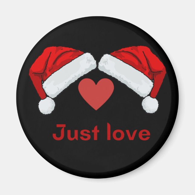 Santa hat-just love magnet (Front)