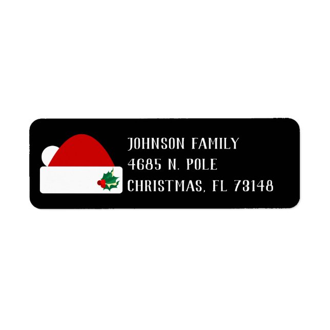 Santa Hat Label (Front)