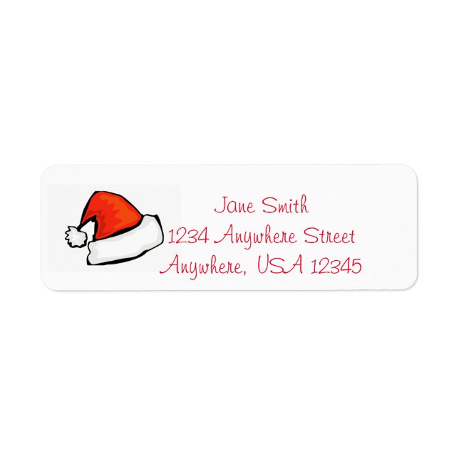 Santa Hat Label (Front)