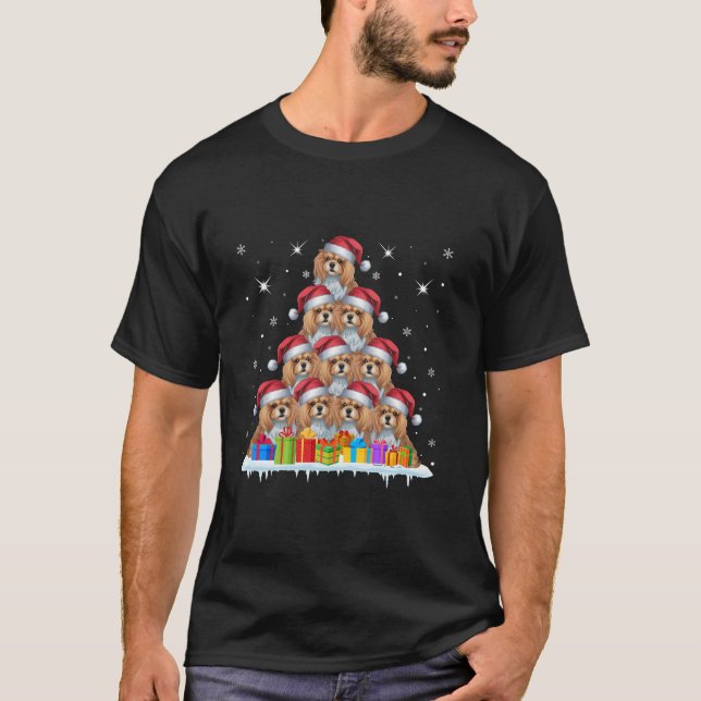 Santa Hat Lhasa Apso Dog Lovers Men Women Kids Xma T-Shirt (Front)