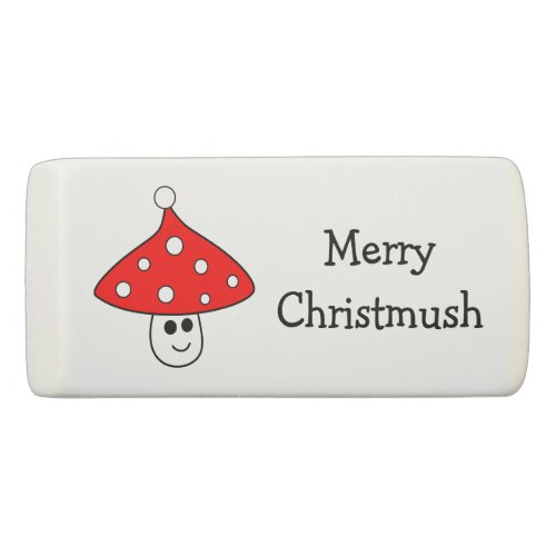 Santa Hat Mushroom Eraser