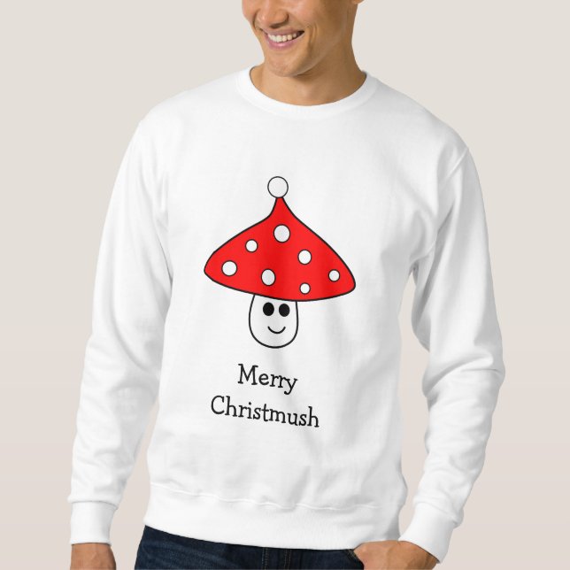 Santa Hat Mushroom Sweatshirt (Front)