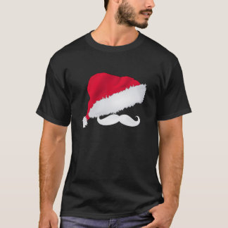 Santa Hat & Mustache Tshirt