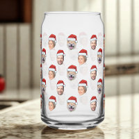 Santa Hat Personalized Face 3 Photo Christmas Gift
