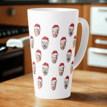 Santa Hat Personalized Face 3 Photo Christmas Gift