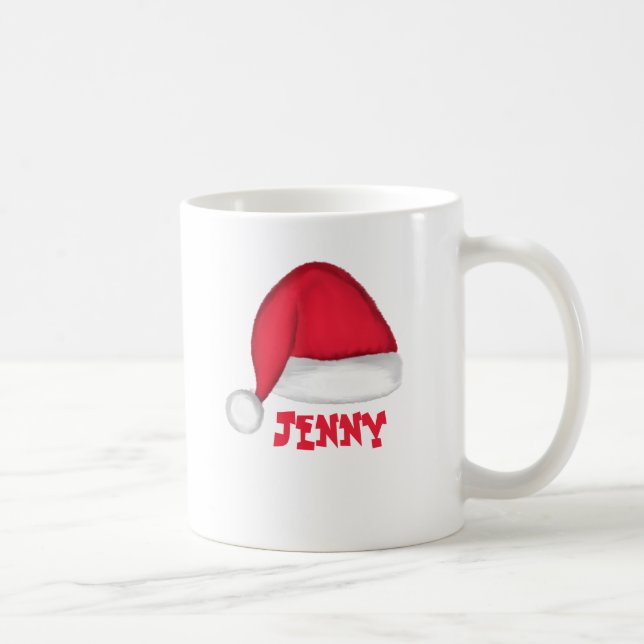 Santa Hat Personalized Holiday Mug (Right)