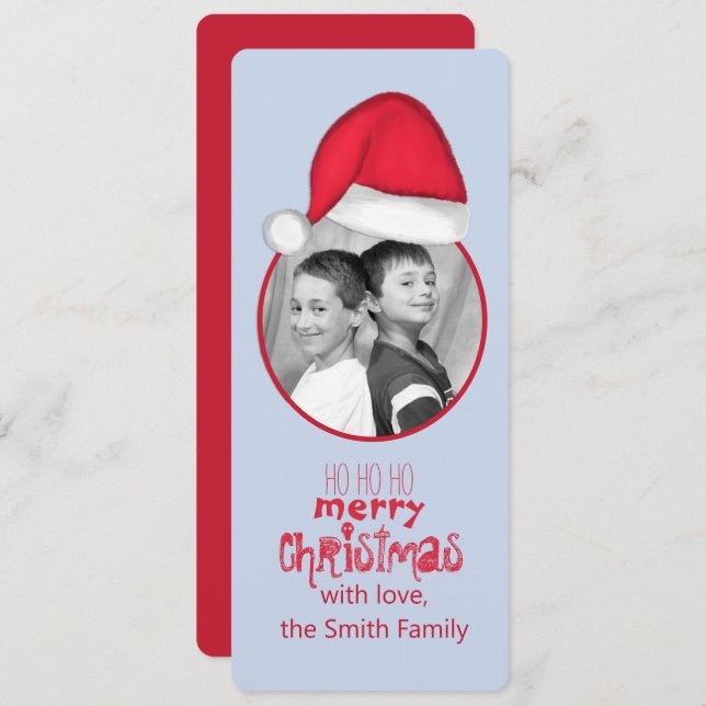 Santa Hat Photo Card (Front/Back)