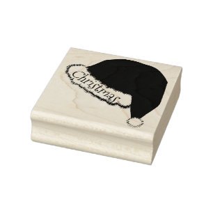 Santa Hat Rubber Stamp