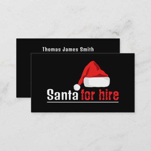 Santa Hat Santa Claus Entertainer Business Card