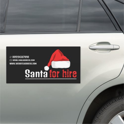 Santa Hat Santa Claus Entertainer Car Magnet