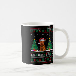 Santa Hat Scottish Terrier Dog Xmas Tree Lights Ug Coffee Mug