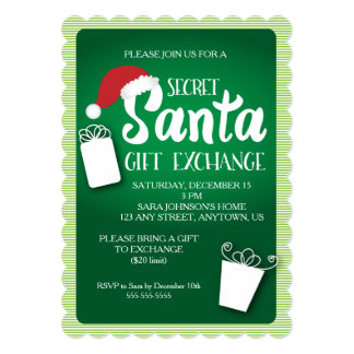 Secret Santa Invitations, Secret Santa Invites