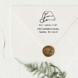 Santa Hat Sketch Return Address Self-inking Stamp<br><div class="desc">The perfect finishing touch to your mailing,  this return address self-inking stamp features a playfully hand-drawn Santa Hat on top sleek typography.</div>