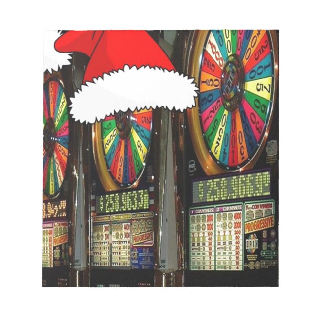 Santa Hat Slot Machines Notepad (Front)