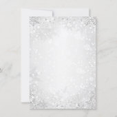 Santa Hat Snowflake Christmas Baby Shower Invitation (Back)