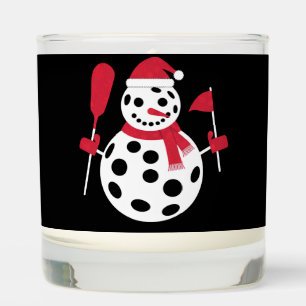 Santa Hat Snowman Family Xmas Matching Pickleball Scented Candle