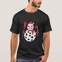 Santa Hat Snowman Family Xmas Matching Pickleball 