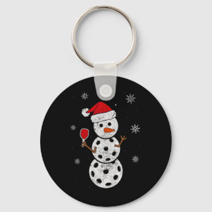 Santa Hat Snowman Gifts For Xmas Fun Picklebyll Ch Keychain