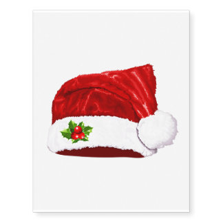 Santa Hat Temporary Tattoos