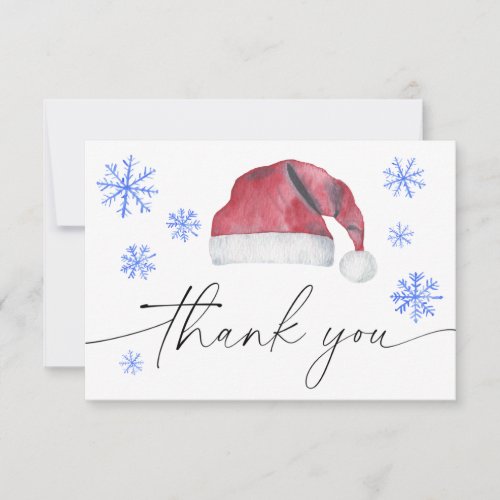 Santa hat thank you card