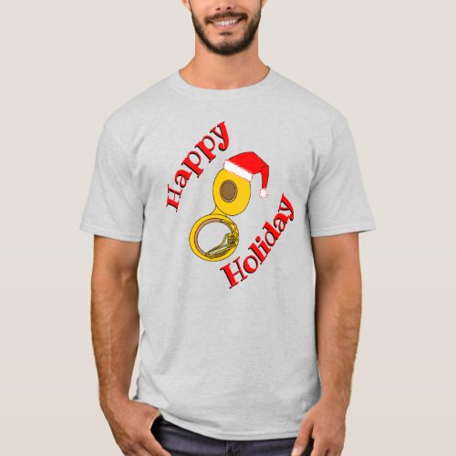 Santa Hat Tuba T_Shirt