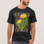 Santa Hat Ugly Christmas Sweater Dandelion Flower 