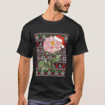 Santa Hat Ugly Christmas Sweater Peony Flower Love