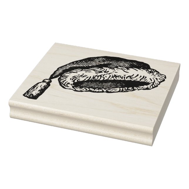 Santa Hat Vintage Rubber Art Stamp (Stamp)