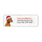 Santa Hat Vizsla Dog Return Address