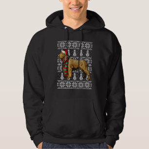 Santa Hat Xmas Boykin Spaniel Ugly Christmas Hoodie