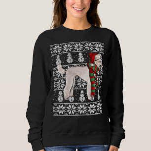 Santa Hat Xmas Poodle Ugly Christmas Sweatshirt