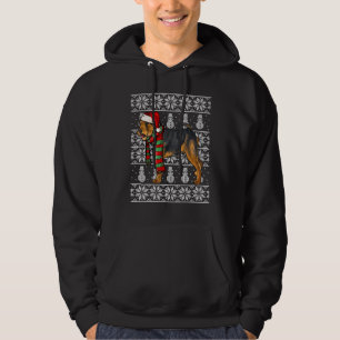 Santa Hat Xmas Welsh Terrier Ugly Christmas Hoodie