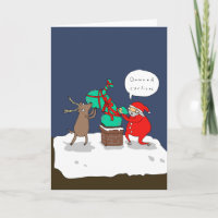 Santa Hates Cyclists | Funny Comic Christmas Card
