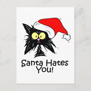 Santa Hates You Holiday Postcard