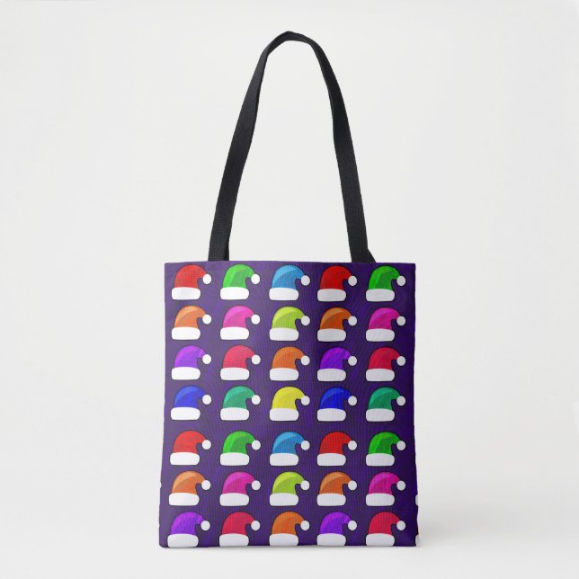 santa hats tote bag (Front)