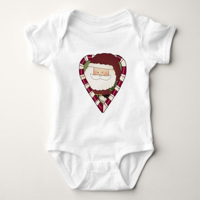 Santa Heart Holiday Tshirts and Gifts (Front)
