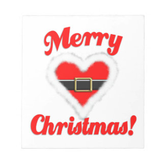santa heart notepad